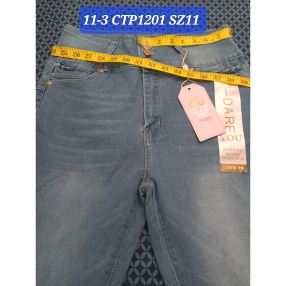 WAIST 31 INCHES SIZE 11 FLARE JEANS STRETCH DENIM PUSH UP 11-3 CTP1201 SZ11 - Picture 2 of 11